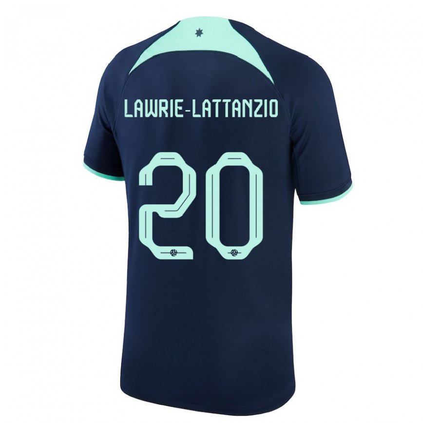 Niño Camiseta Australia Luis Lawrie Lattanzio #20 Azul Oscuro 2ª Equipación 22-24