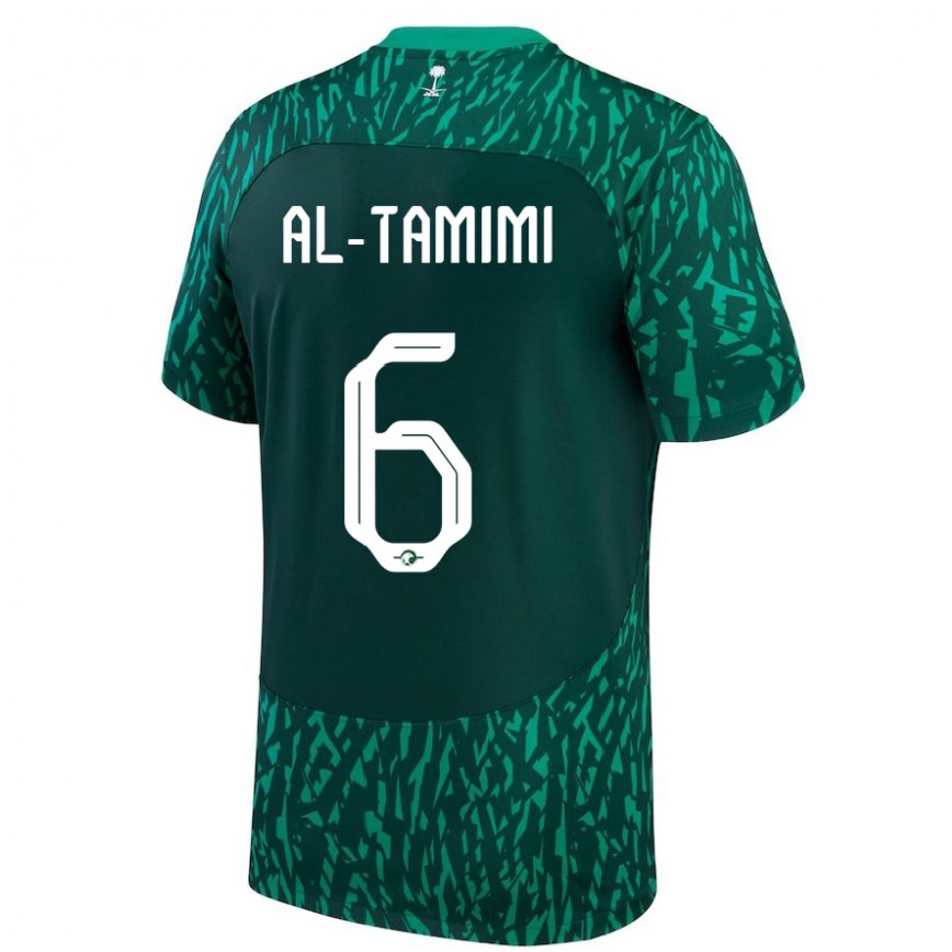 Niño Camiseta Arabia Saudita Maryam Al Tamimi #6 Verde Oscuro 2ª Equipación 22-24