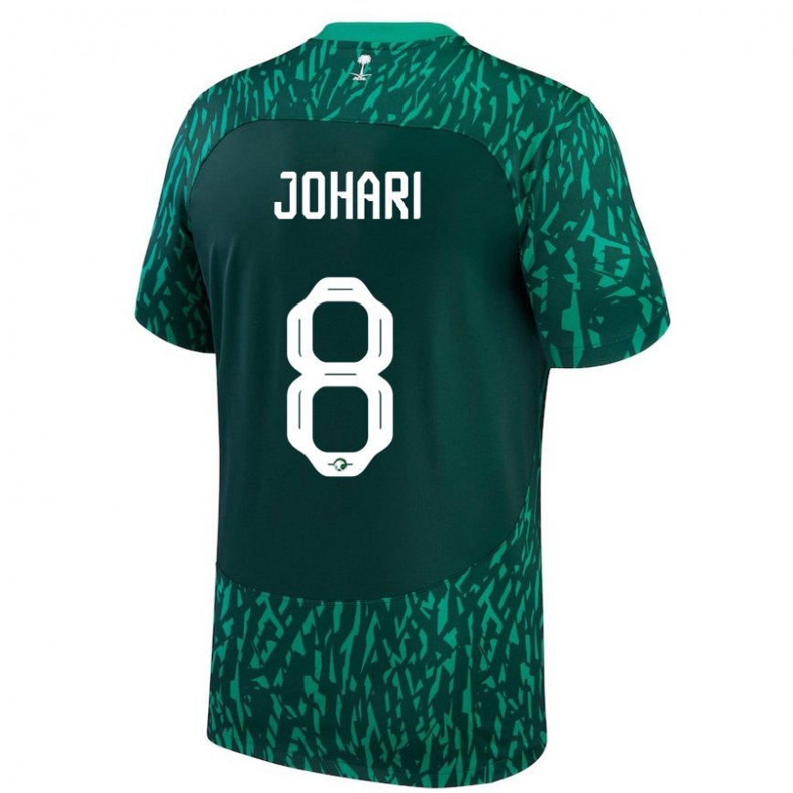 Niño Camiseta Arabia Saudita Layan Johari #8 Verde Oscuro 2ª Equipación 22-24