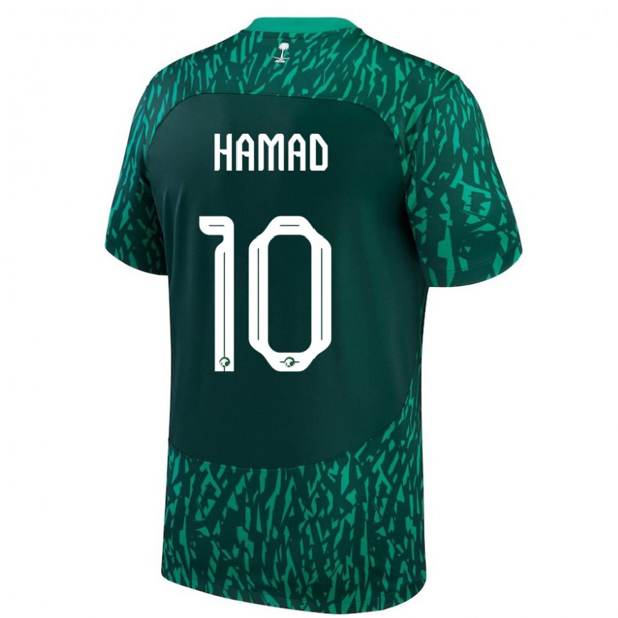 Niño Camiseta Arabia Saudita Sarah Hamad #10 Verde Oscuro 2ª Equipación 22-24