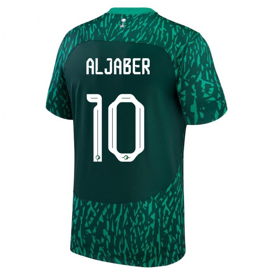 Niño Camiseta Arabia Saudita Yassen Aljaber #10 Verde Oscuro 2ª Equipación 22-24