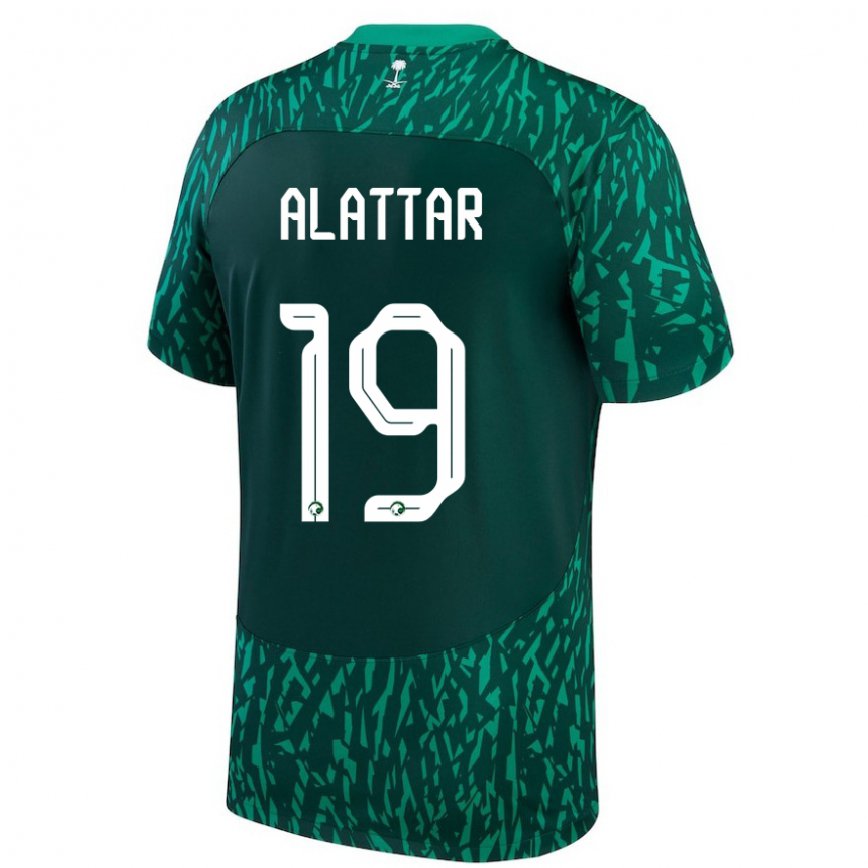 Niño Camiseta Arabia Saudita Ramiz Alattar #19 Verde Oscuro 2ª Equipación 22-24