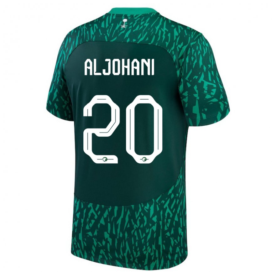 Niño Camiseta Arabia Saudita Ziyad Aljohani #20 Verde Oscuro 2ª Equipación 22-24