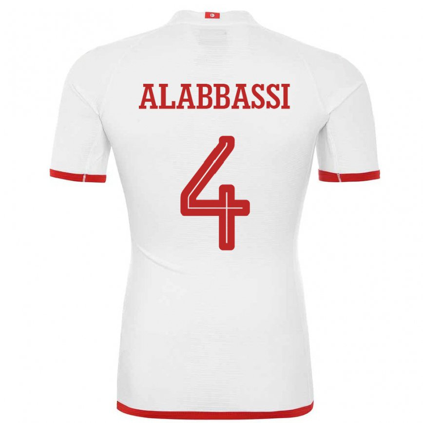 Niño Camiseta Túnez Chaima Alabbassi #4 Blanco 2ª Equipación 22-24