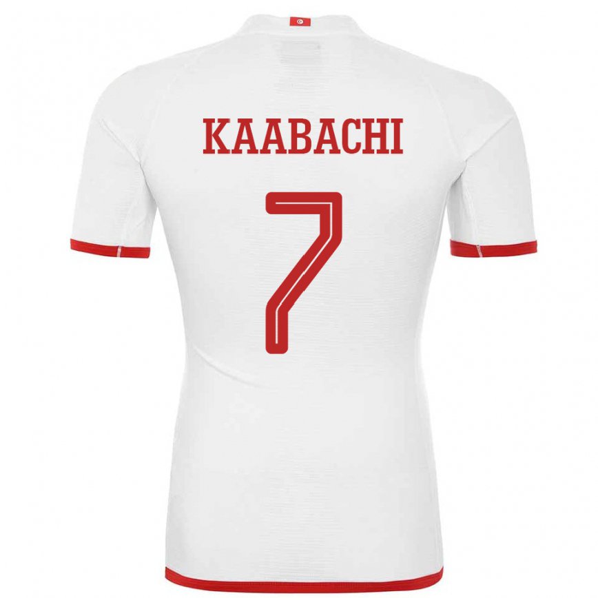 Niño Camiseta Túnez Ella Kaabachi #7 Blanco 2ª Equipación 22-24