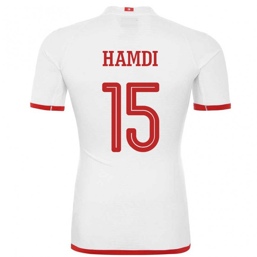 Niño Camiseta Túnez Hanna Hamdi #15 Blanco 2ª Equipación 22-24