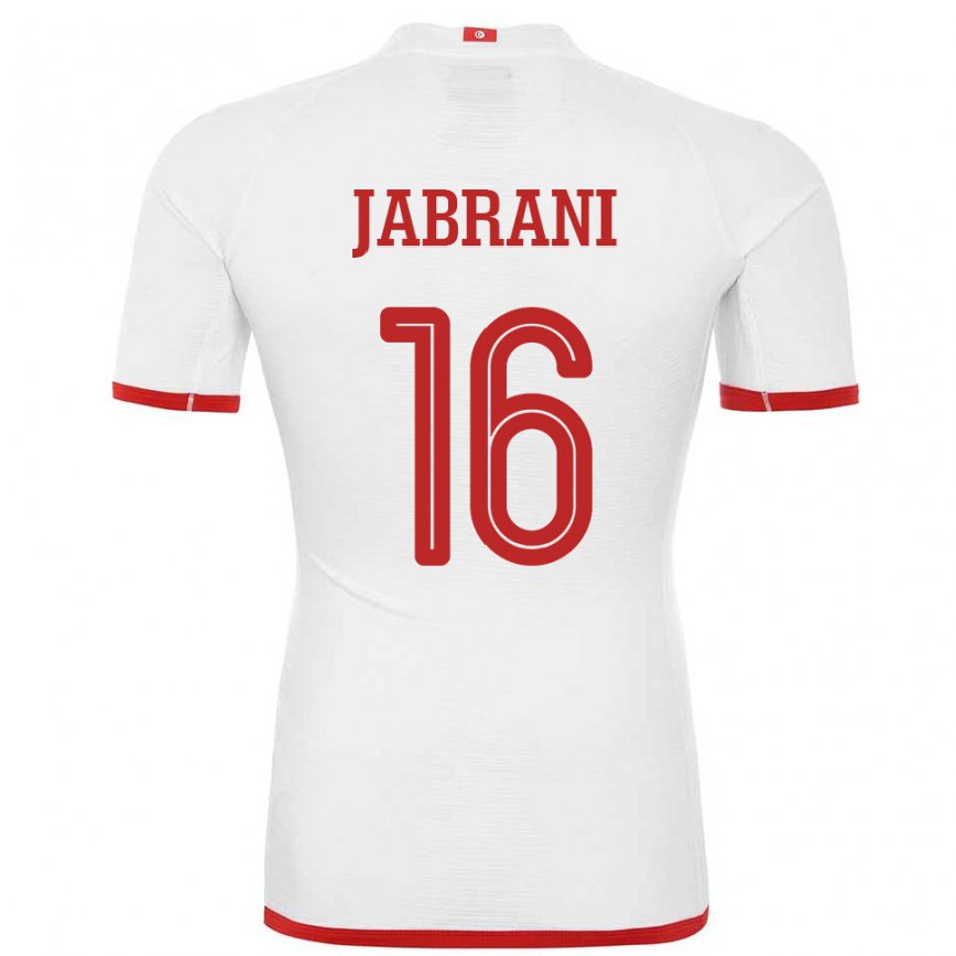 Niño Camiseta Túnez Soulaima Jabrani #16 Blanco 2ª Equipación 22-24