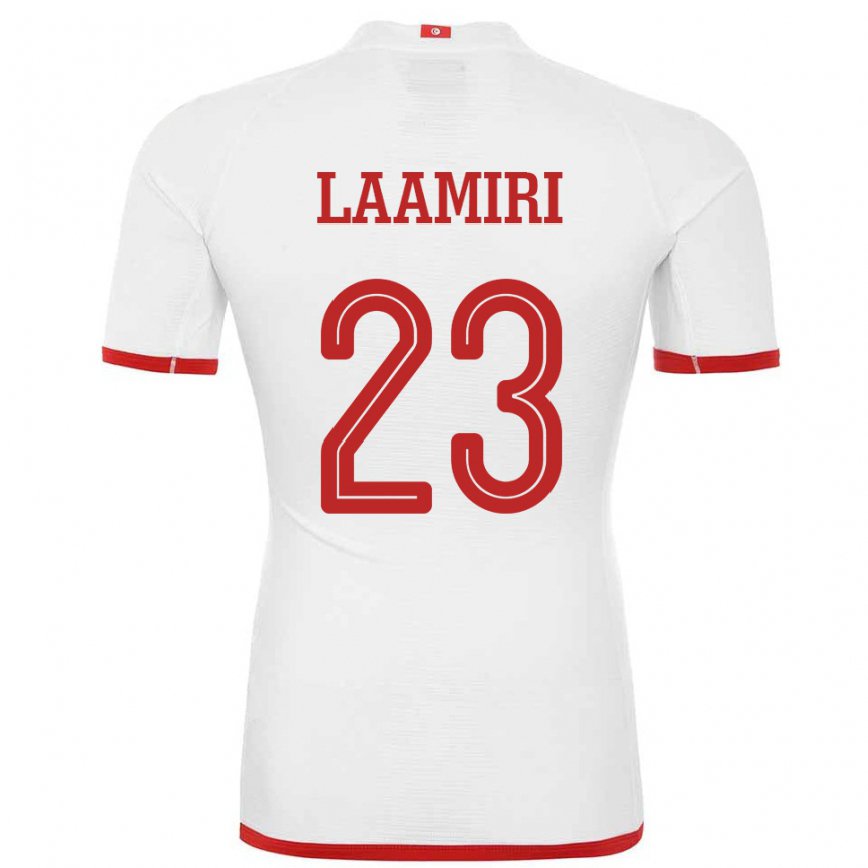 Niño Camiseta Túnez Soumaya Laamiri #23 Blanco 2ª Equipación 22-24