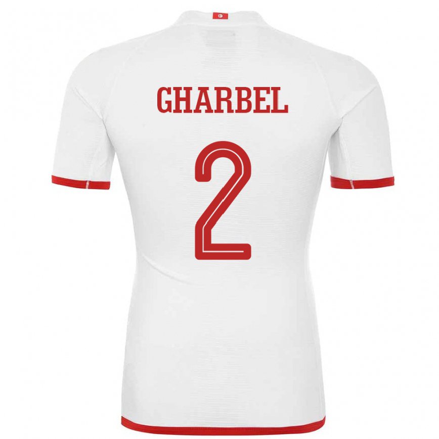 Niño Camiseta Túnez Mahmoud Gharbel #2 Blanco 2ª Equipación 22-24