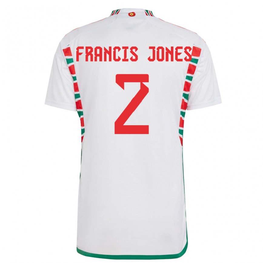 Niño Camiseta Gales Maria Francis Jones #2 Blanco 2ª Equipación 22-24