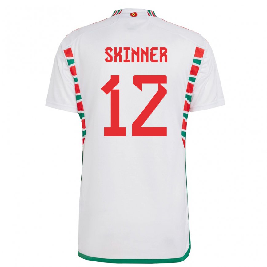 Niño Camiseta Gales Claire Skinner #12 Blanco 2ª Equipación 22-24