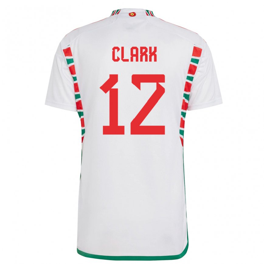 Niño Camiseta Gales Olivia Clark #12 Blanco 2ª Equipación 22-24