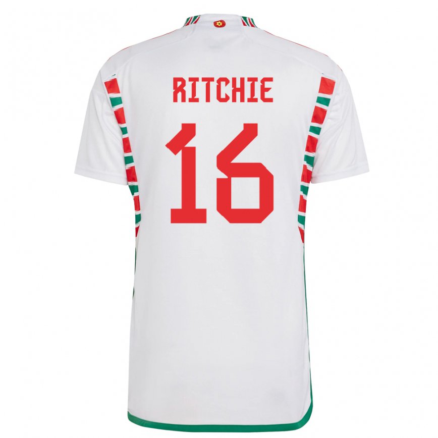 Niño Camiseta Gales Amelia Ritchie #16 Blanco 2ª Equipación 22-24