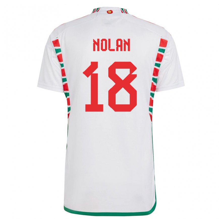 Niño Camiseta Gales Kylie Nolan #18 Blanco 2ª Equipación 22-24