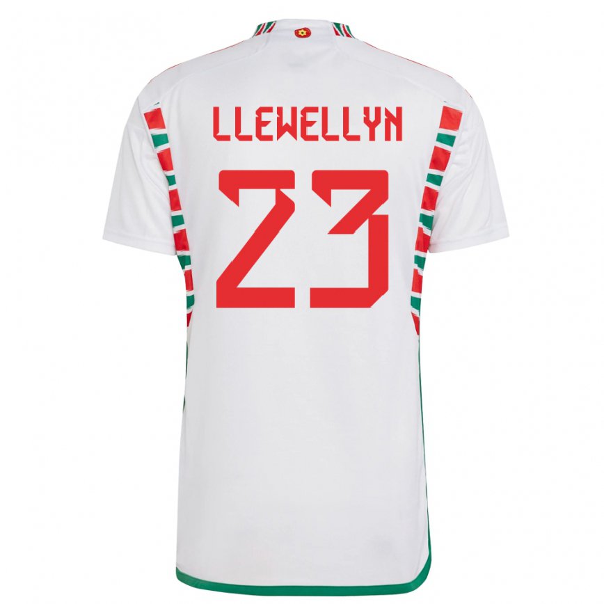 Niño Camiseta Gales Ffion Llewellyn #23 Blanco 2ª Equipación 22-24