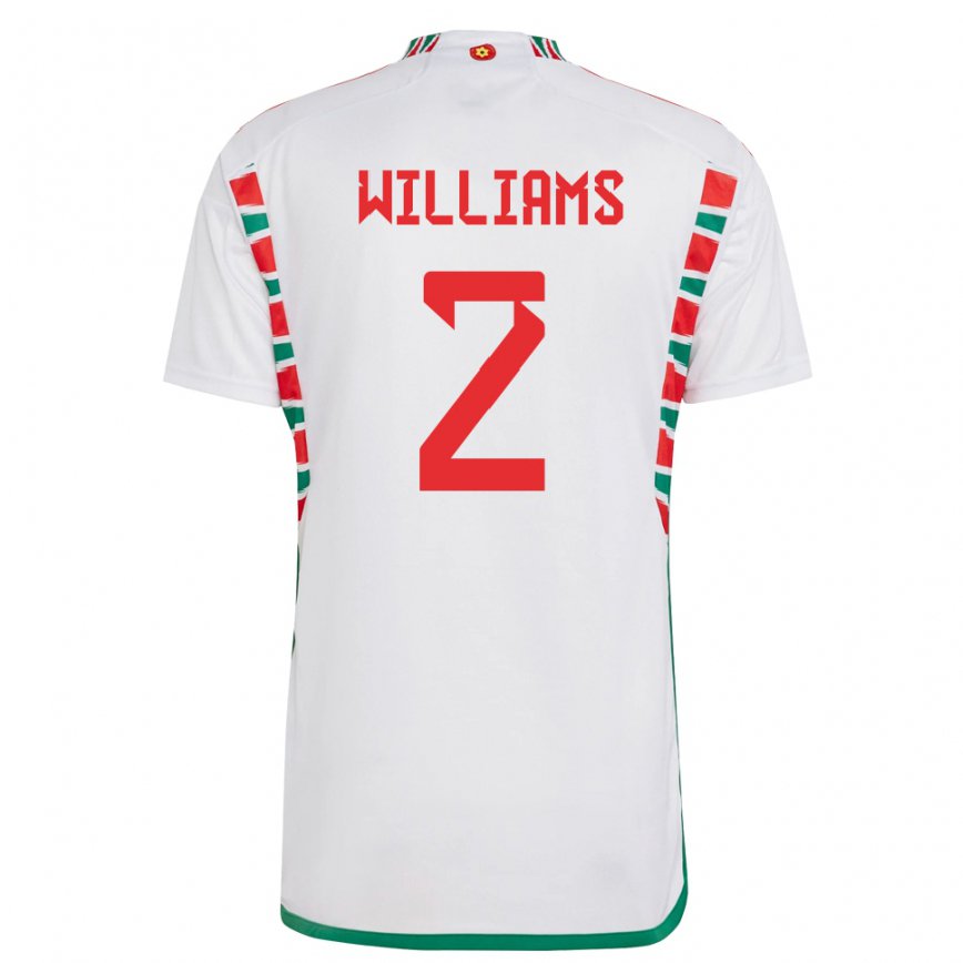 Niño Camiseta Gales Morgan Williams #2 Blanco 2ª Equipación 22-24