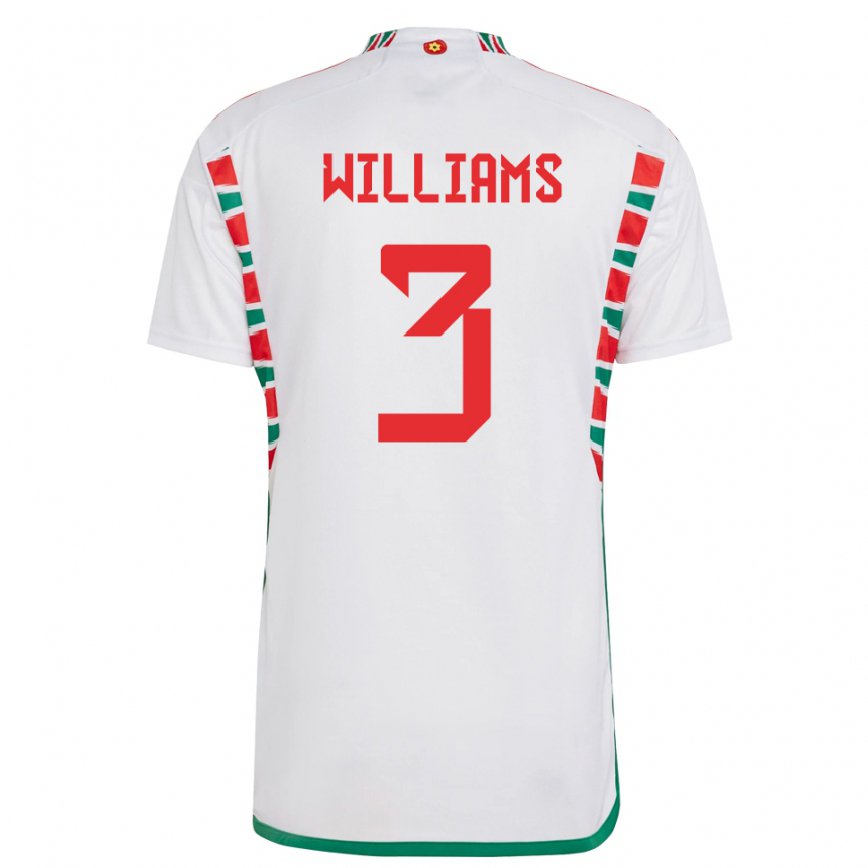 Niño Camiseta Gales Zac Williams #3 Blanco 2ª Equipación 22-24