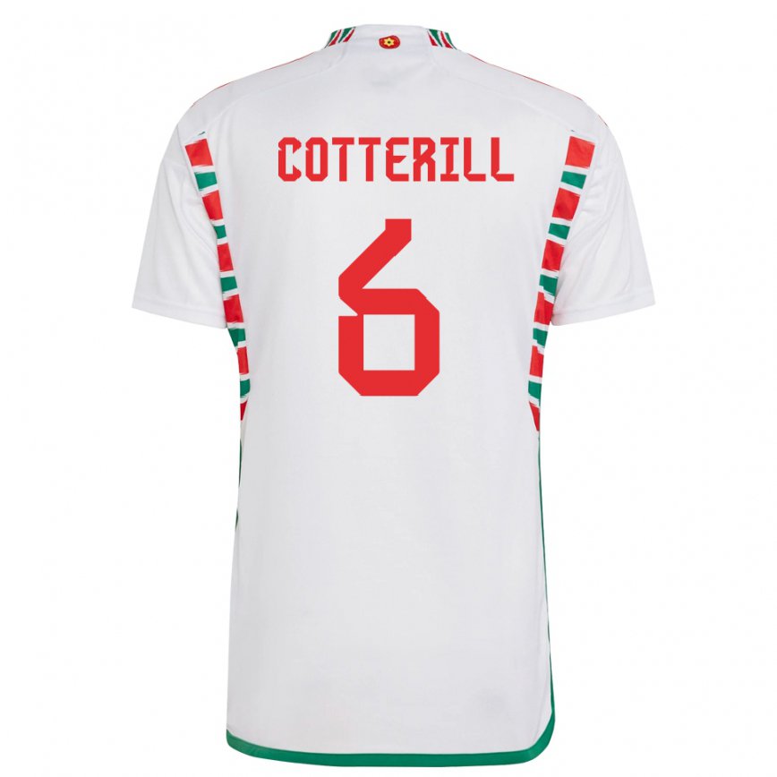 Niño Camiseta Gales Joel Cotterill #6 Blanco 2ª Equipación 22-24