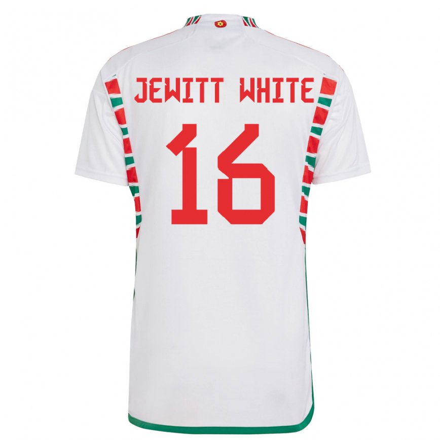 Niño Camiseta Gales Harry Jewitt White #16 Blanco 2ª Equipación 22-24