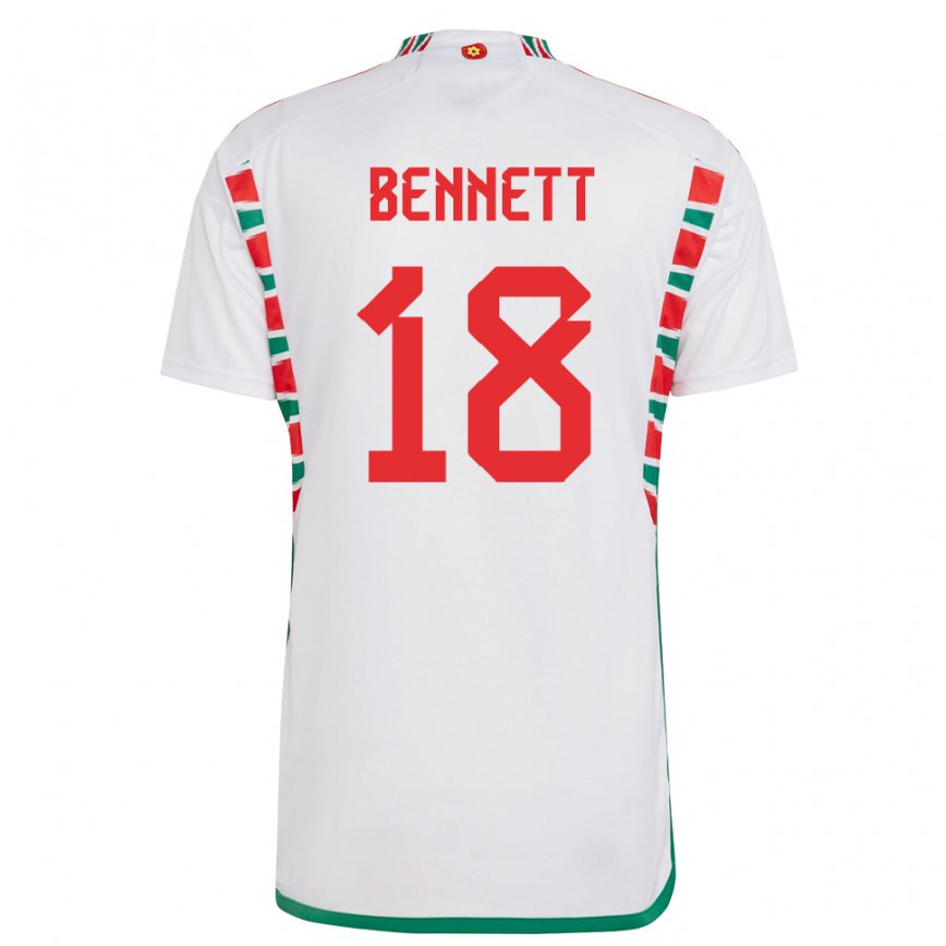 Niño Camiseta Gales Murphy Bennett #18 Blanco 2ª Equipación 22-24