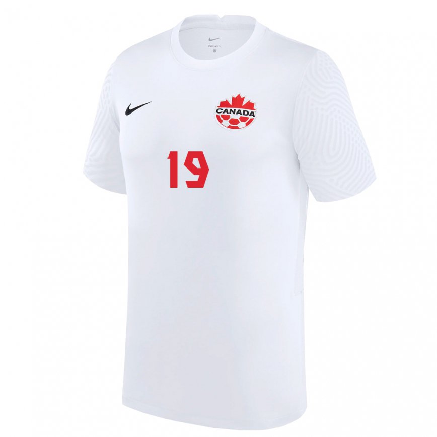 Niño Camiseta Canadá Adriana Leon #19 Blanco 2ª Equipación 22-24