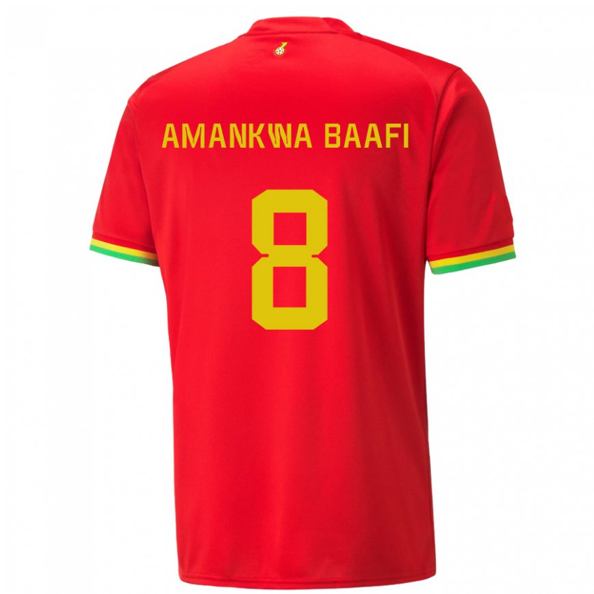 Niño Camiseta Ghana Yaw Amankwa Baafi #8 Rojo 2ª Equipación 22-24