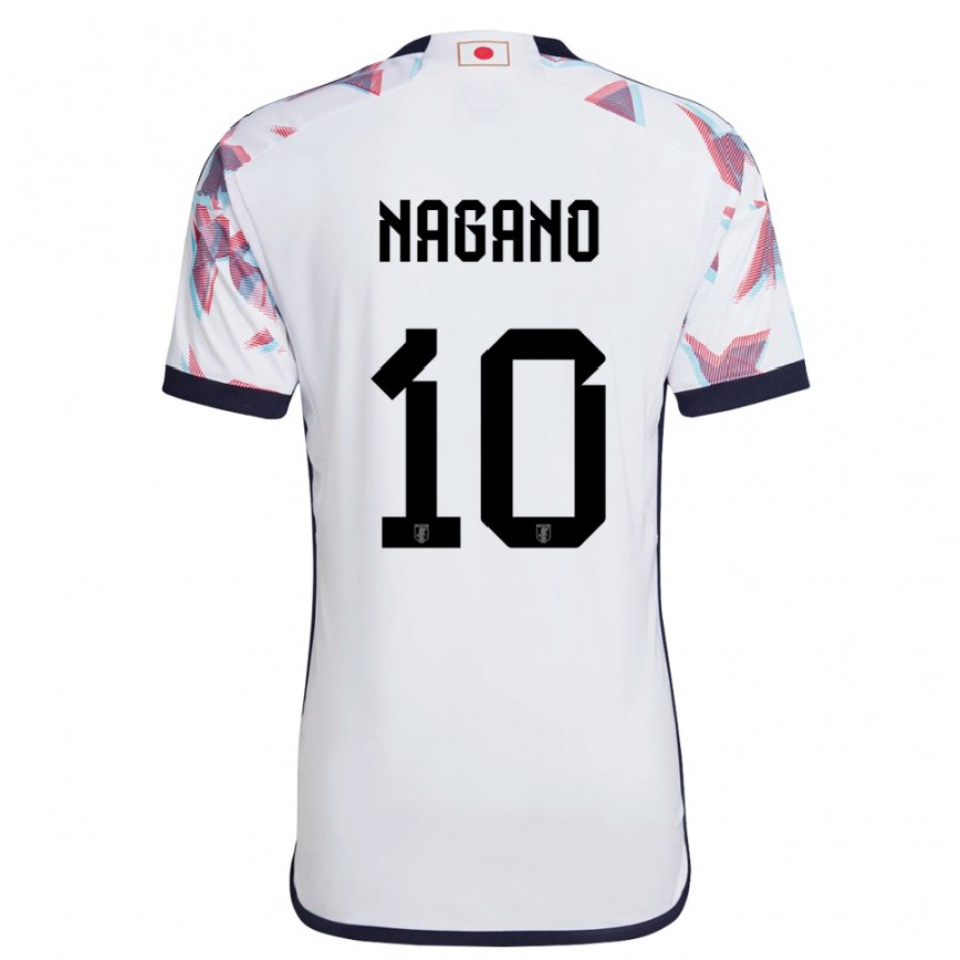 Niño Camiseta Japón Fuka Nagano #10 Blanco 2ª Equipación 22-24