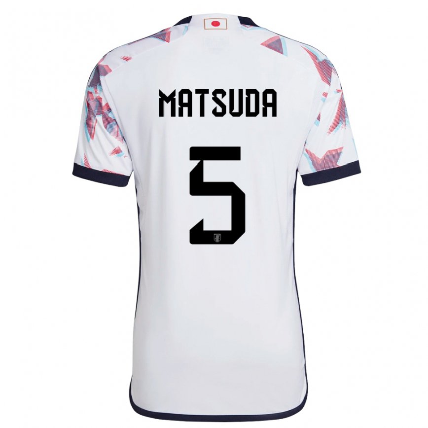 Niño Camiseta Japón Hayate Matsuda #5 Blanco 2ª Equipación 22-24