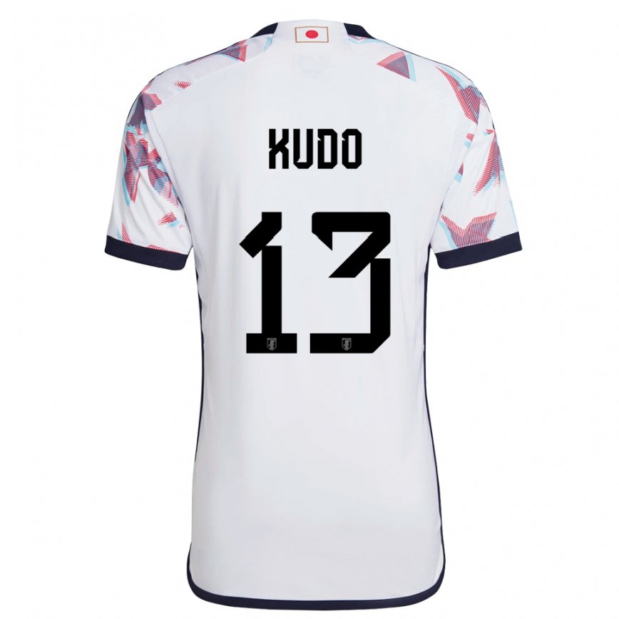 Niño Camiseta Japón Kota Kudo #13 Blanco 2ª Equipación 22-24