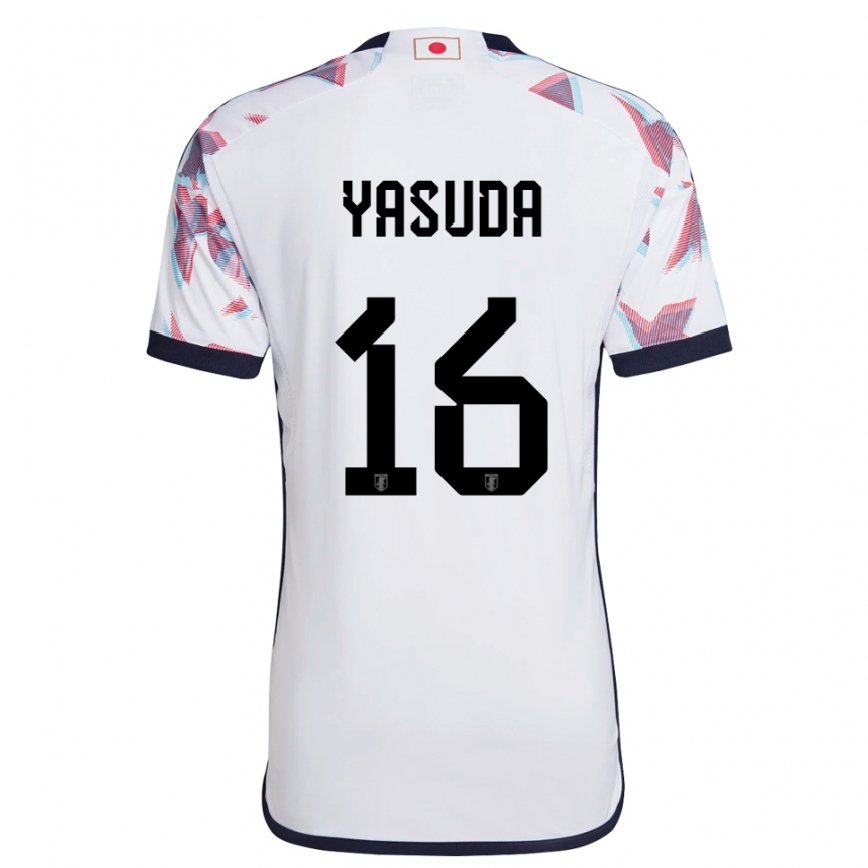 Niño Camiseta Japón Kenshin Yasuda #16 Blanco 2ª Equipación 22-24