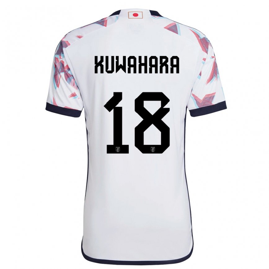 Niño Camiseta Japón Rikuto Kuwahara #18 Blanco 2ª Equipación 22-24