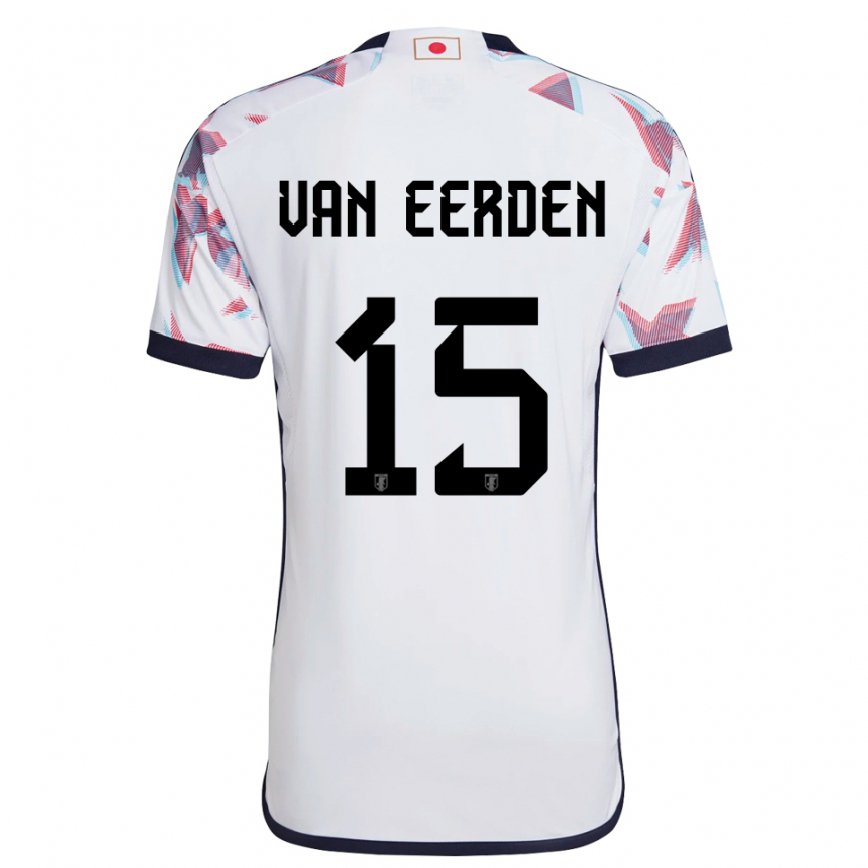 Niño Camiseta Japón Shawn Van Eerden #15 Blanco 2ª Equipación 22-24