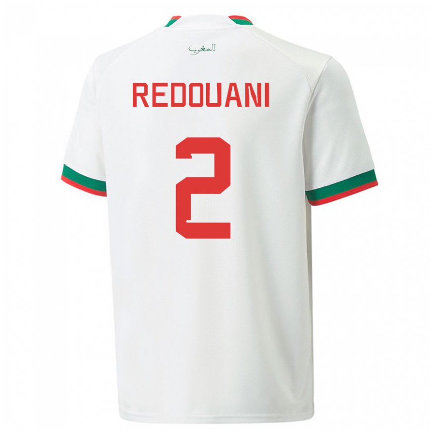 Niño Camiseta Marruecos Zineb Redouani #2 Blanco 2ª Equipación 22-24