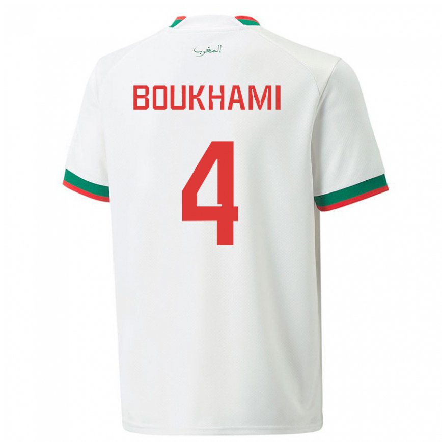 Niño Camiseta Marruecos Siham Boukhami #4 Blanco 2ª Equipación 22-24