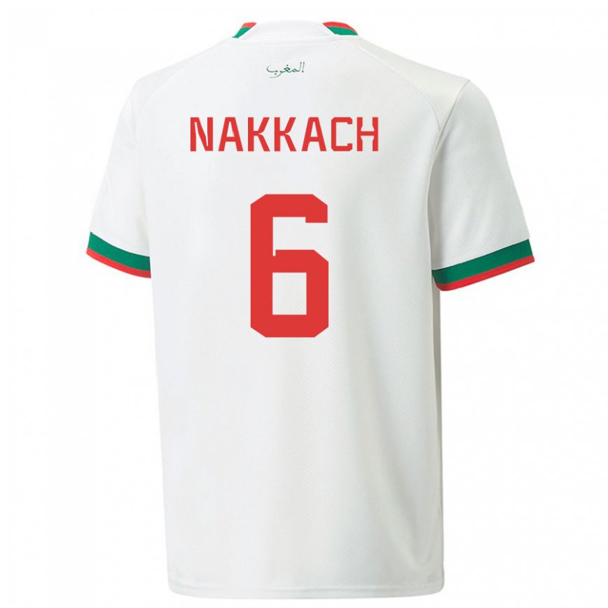 Niño Camiseta Marruecos Elodie Nakkach #6 Blanco 2ª Equipación 22-24