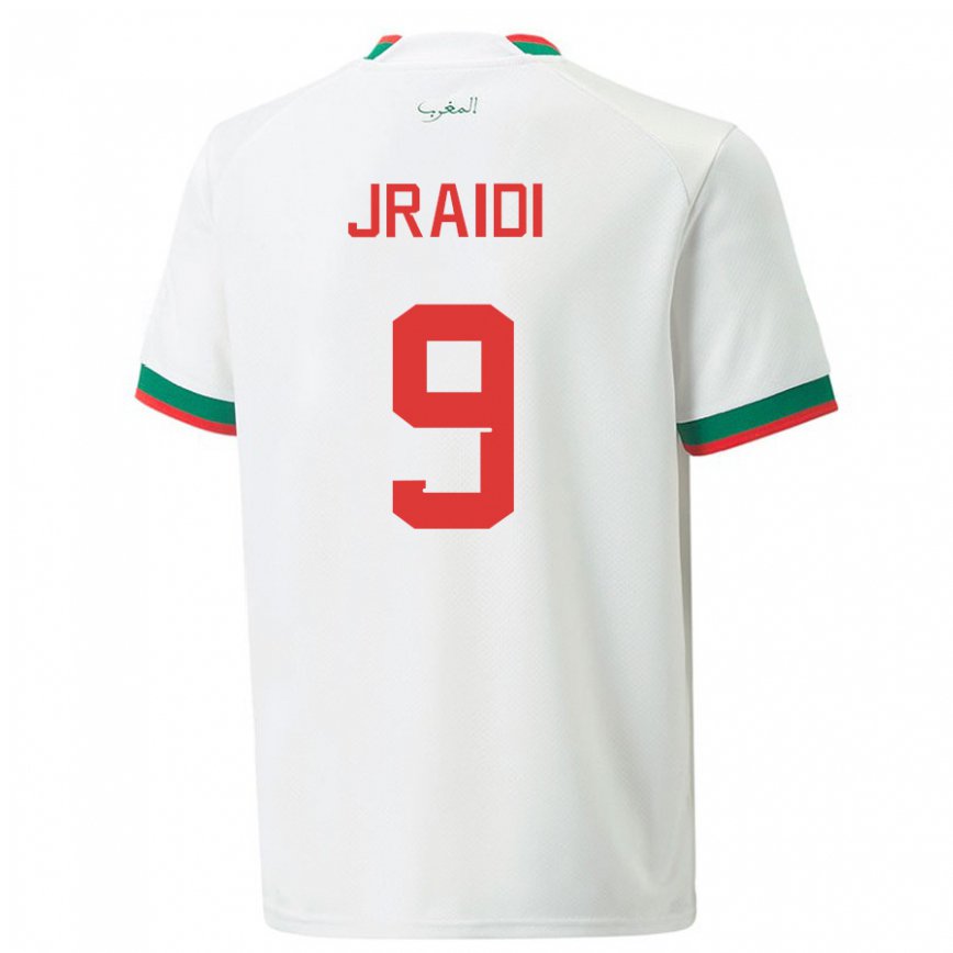 Niño Camiseta Marruecos Ibtissam Jraidi #9 Blanco 2ª Equipación 22-24