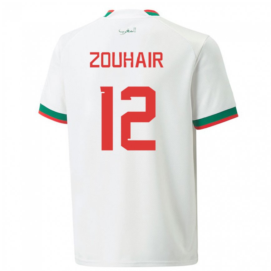 Niño Camiseta Marruecos Assia Zouhair #12 Blanco 2ª Equipación 22-24