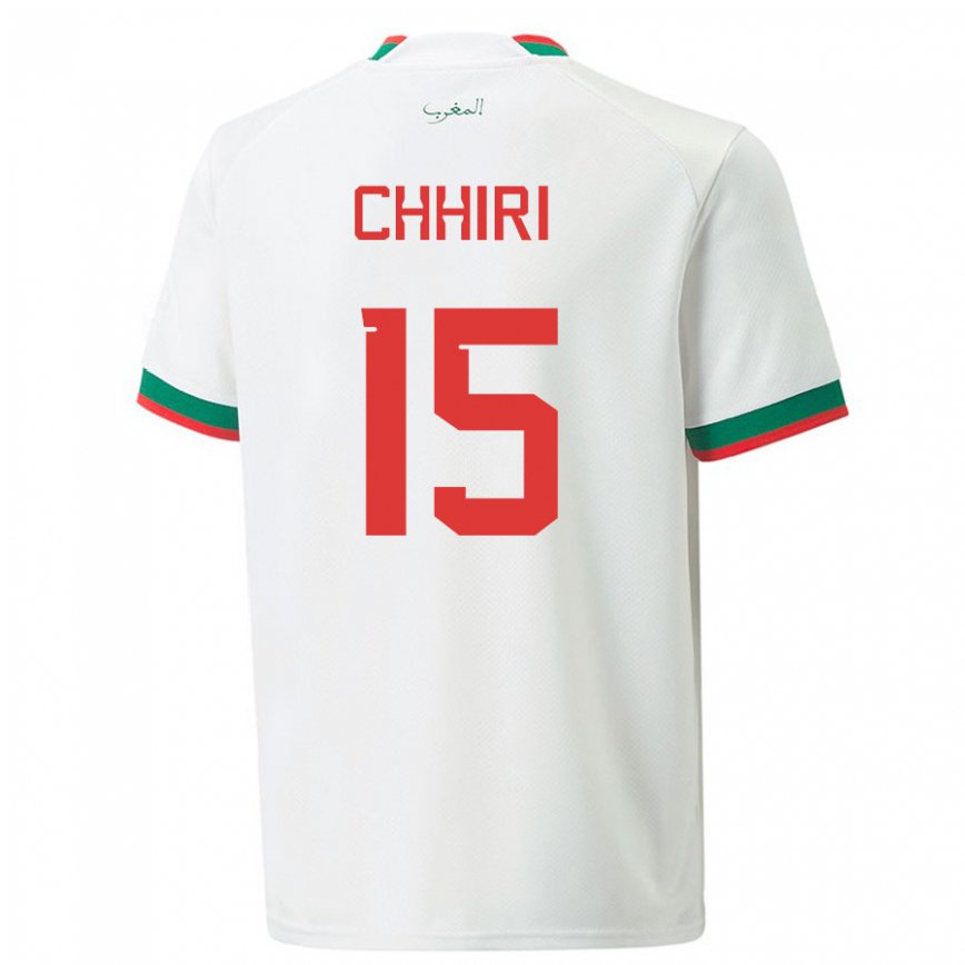 Niño Camiseta Marruecos Ghizlane Chhiri #15 Blanco 2ª Equipación 22-24