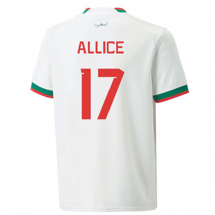 Niño Camiseta Marruecos Eva Allice #17 Blanco 2ª Equipación 22-24