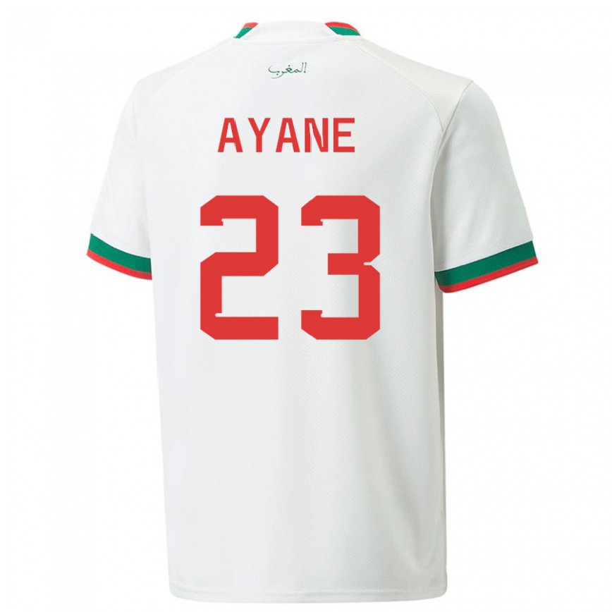 Niño Camiseta Marruecos Rosella Ayane #23 Blanco 2ª Equipación 22-24