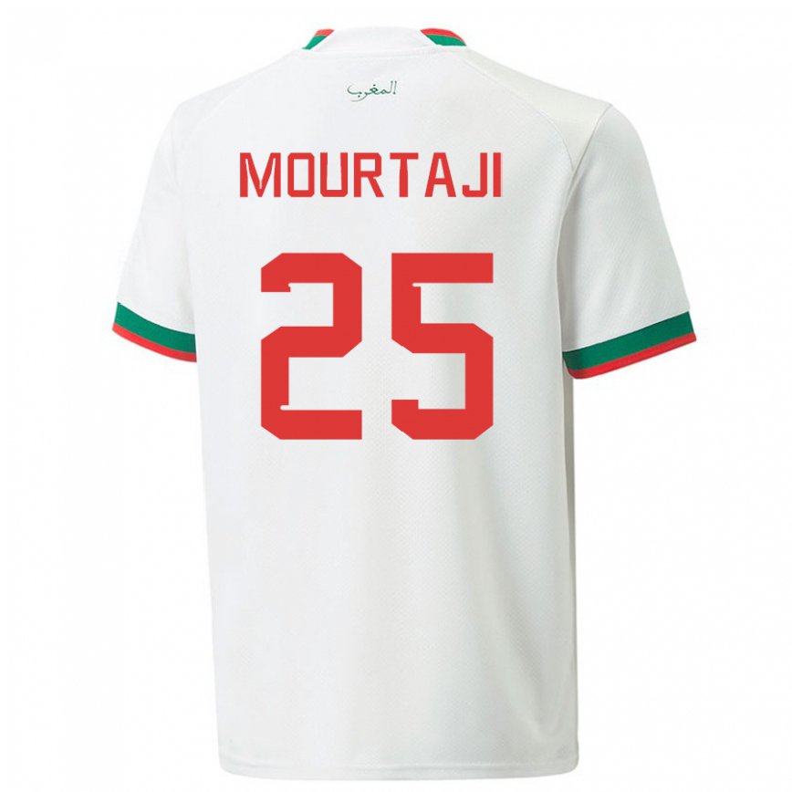 Niño Camiseta Marruecos Chaymaa Mourtaji #25 Blanco 2ª Equipación 22-24