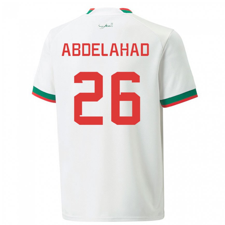 Niño Camiseta Marruecos Imane Abdelahad #26 Blanco 2ª Equipación 22-24