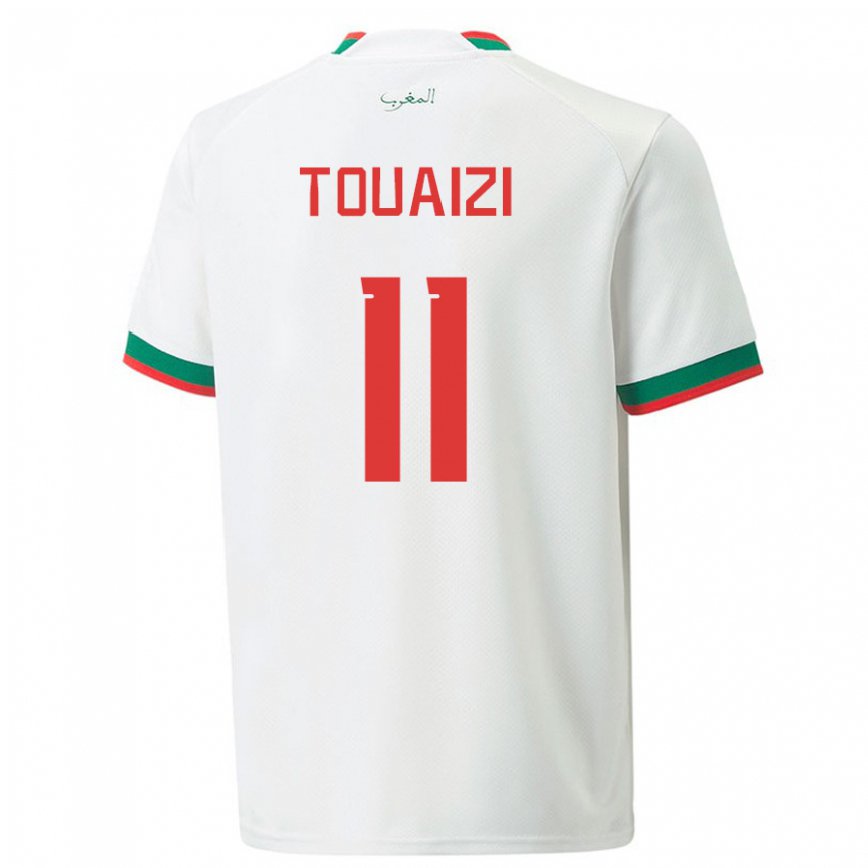 Niño Camiseta Marruecos Nabil Touaizi #11 Blanco 2ª Equipación 22-24