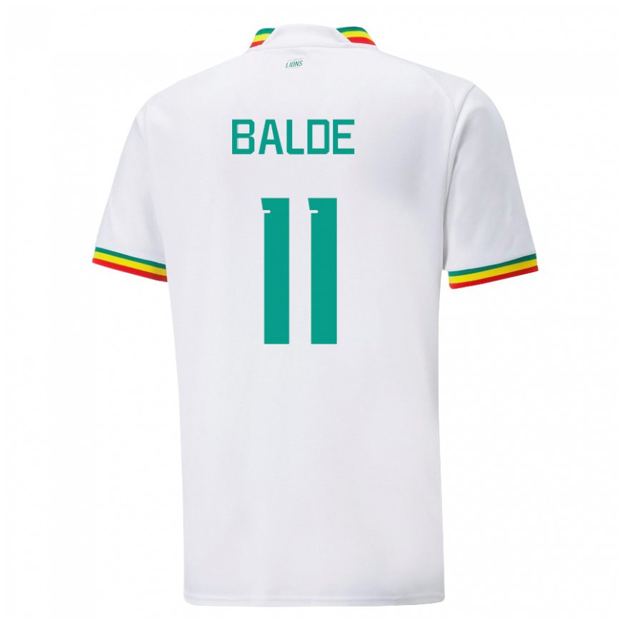 Hombre Camiseta Senegal Haby Balde #11 Blanco 1ª Equipación 22-24