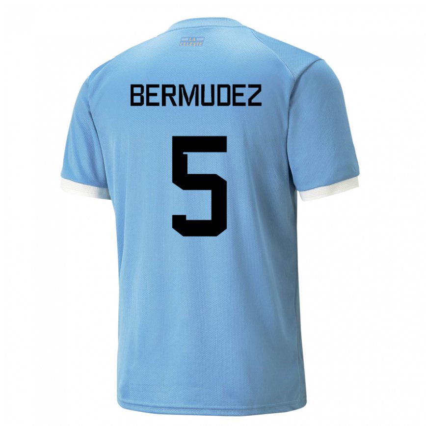 Hombre Camiseta Uruguay Karol Bermudez #5 Azul 1ª Equipación 22-24