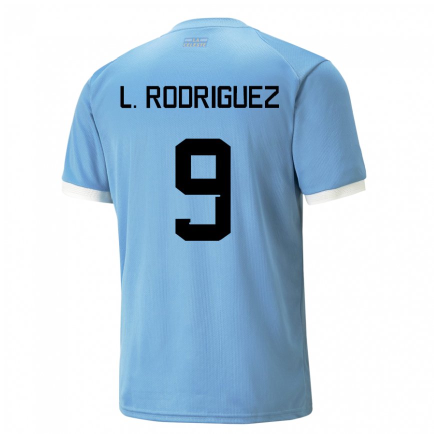 Hombre Camiseta Uruguay Luciano Rodriguez #9 Azul 1ª Equipación 22-24