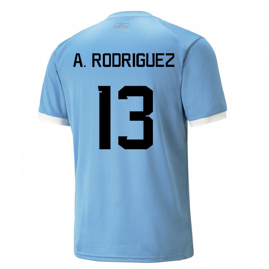 Hombre Camiseta Uruguay Agustin Rodriguez #13 Azul 1ª Equipación 22-24