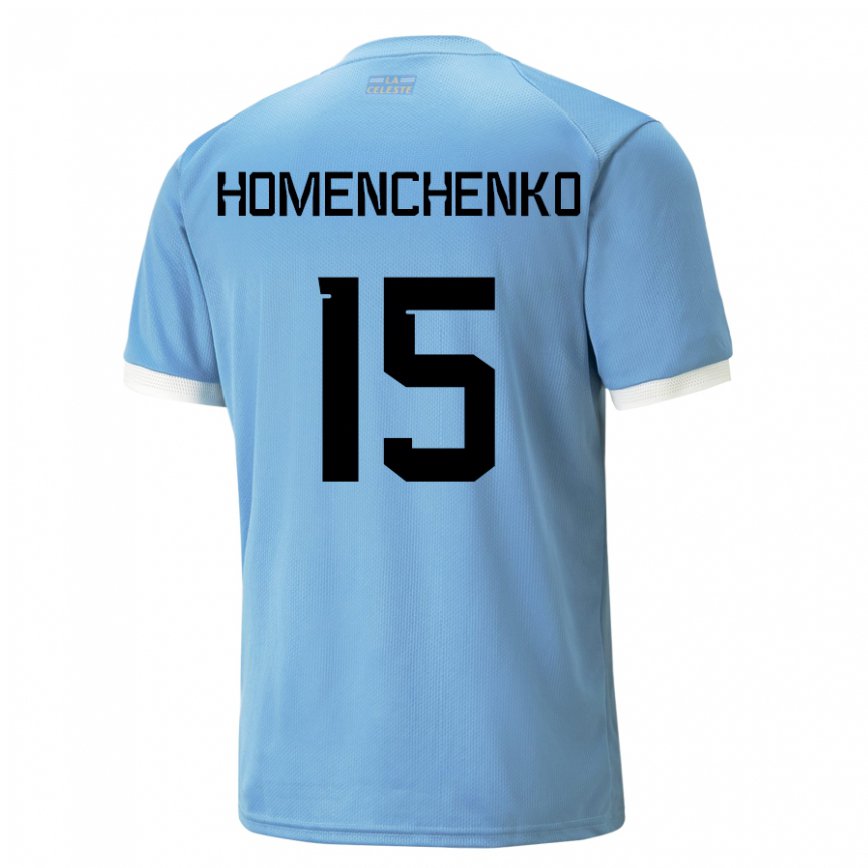 Hombre Camiseta Uruguay Santiago Homenchenko #15 Azul 1ª Equipación 22-24