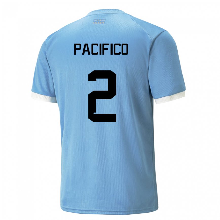 Hombre Camiseta Uruguay Patricio Pacifico #2 Azul 1ª Equipación 22-24