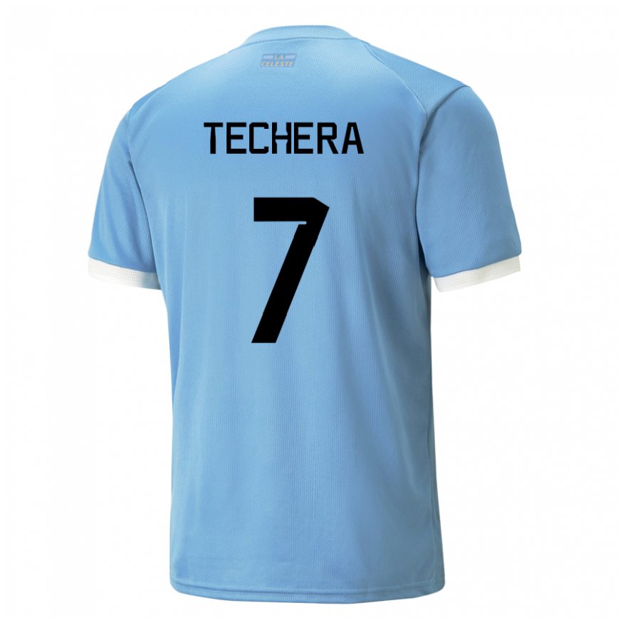 Hombre Camiseta Uruguay Facundo Techera #7 Azul 1ª Equipación 22-24